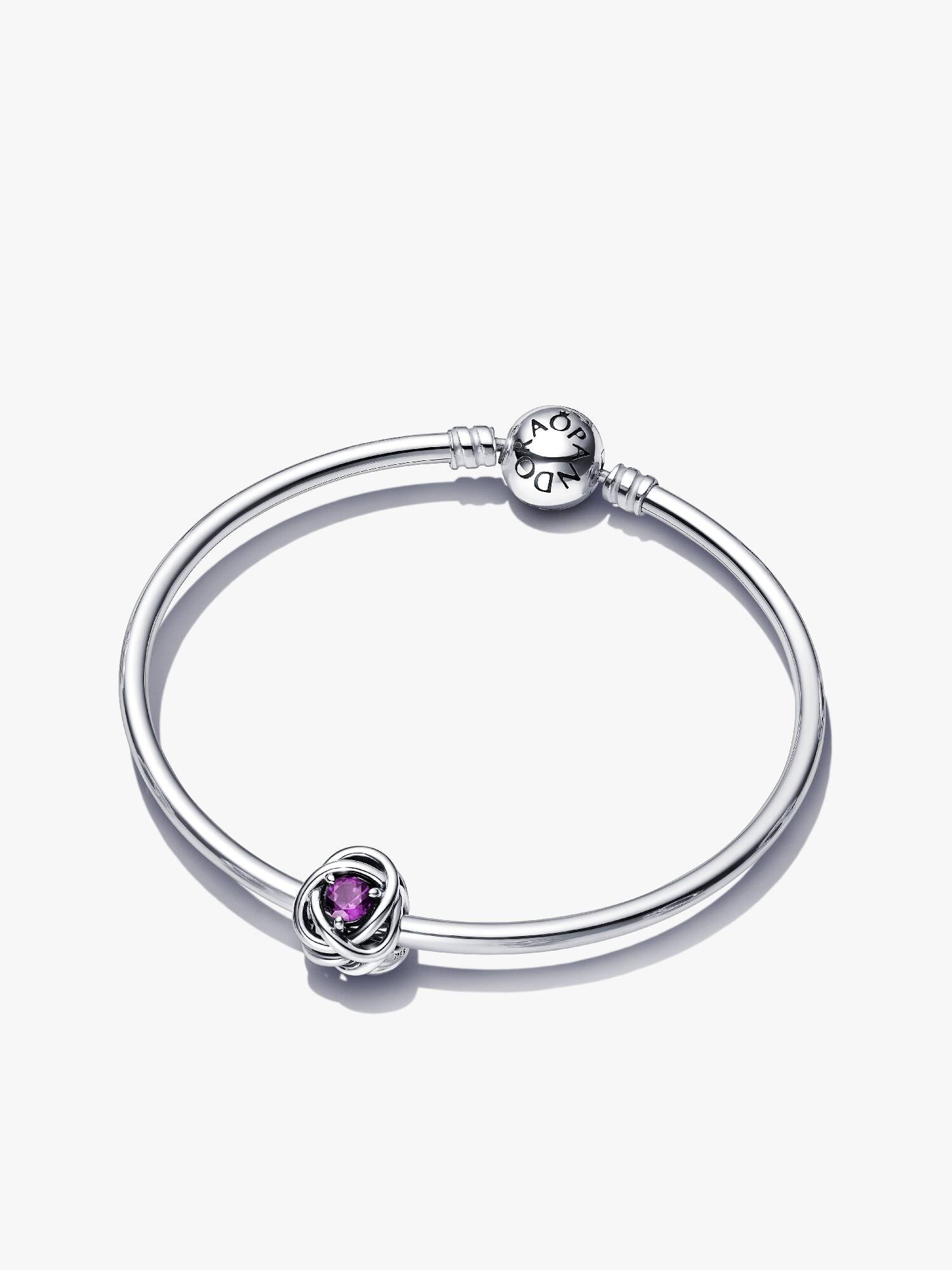February Birthstone Eternity Circle Bangle Gift Set