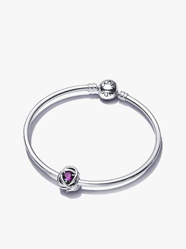 February Birthstone Eternity Circle Bangle Gift Set