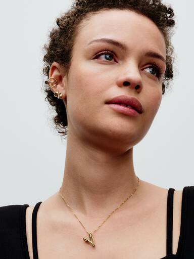 Organically Shaped Heart Pendant Necklace