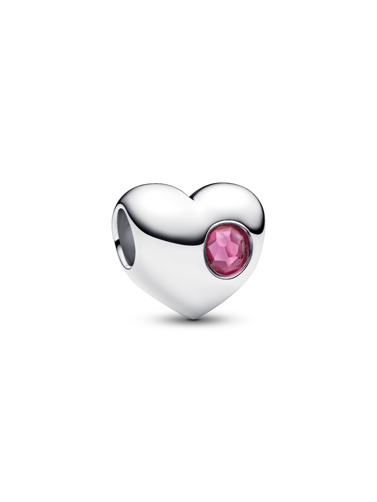 Engravable October Birthstone Heart Charm