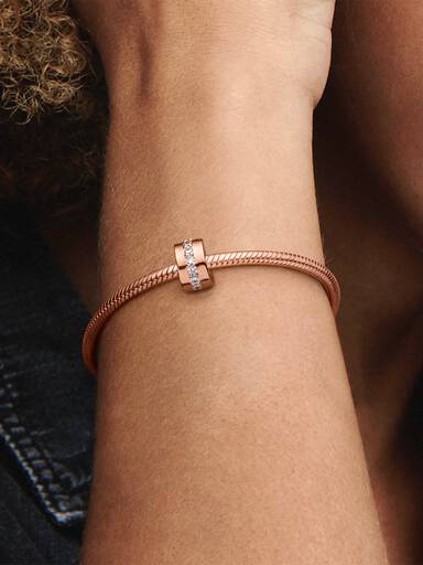 Sparkling Row Spacer Charm