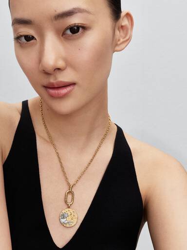 Aries Zodiac Oversized Medallion Charm