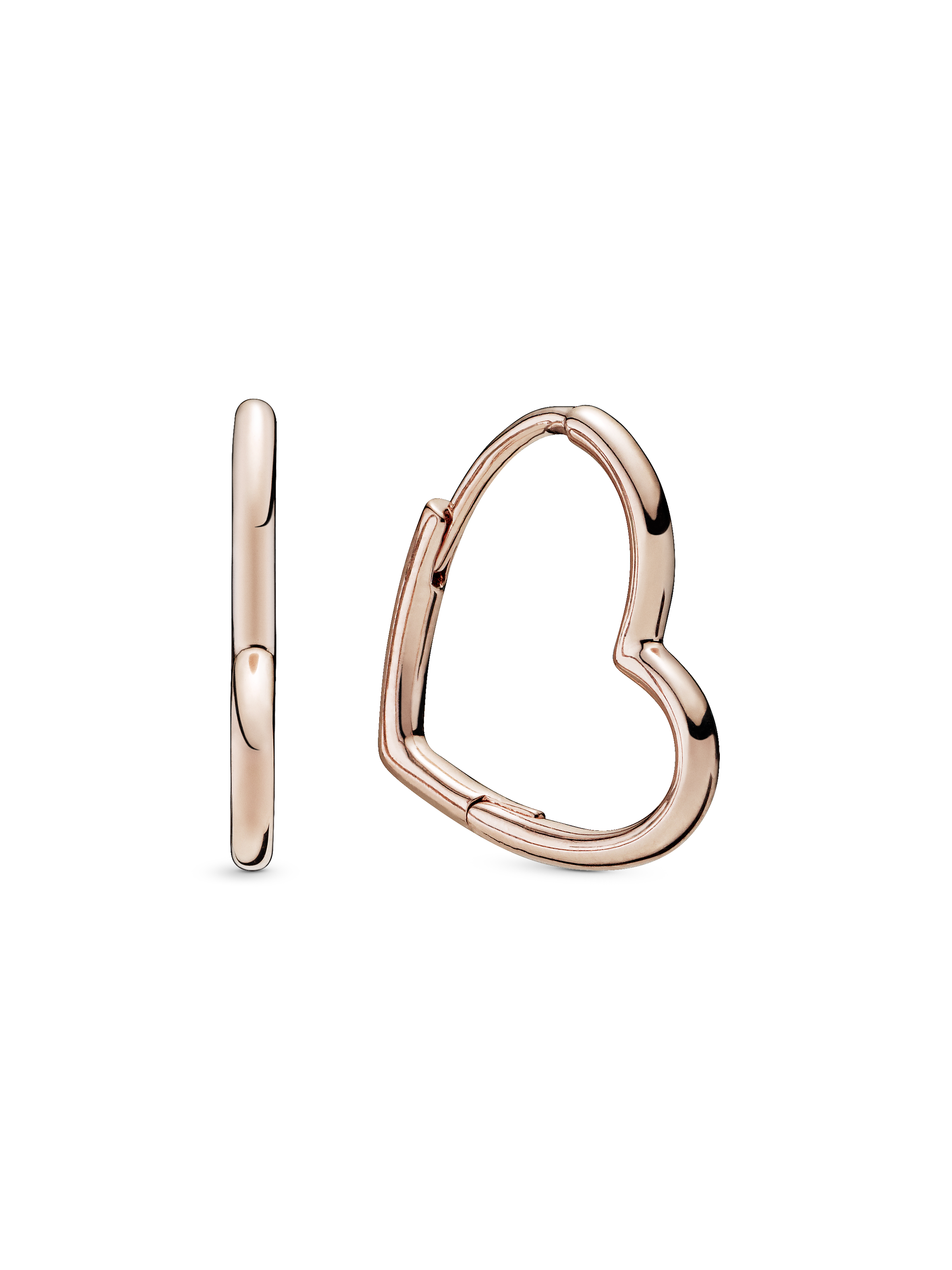 Asymmetrical Heart Hoop Earrings