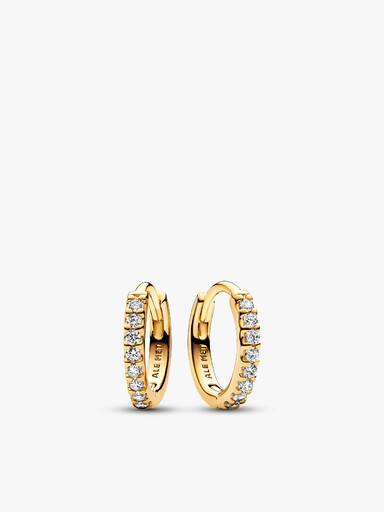 Padlock and Sparkling Huggie Hoop Earrings Gift Set