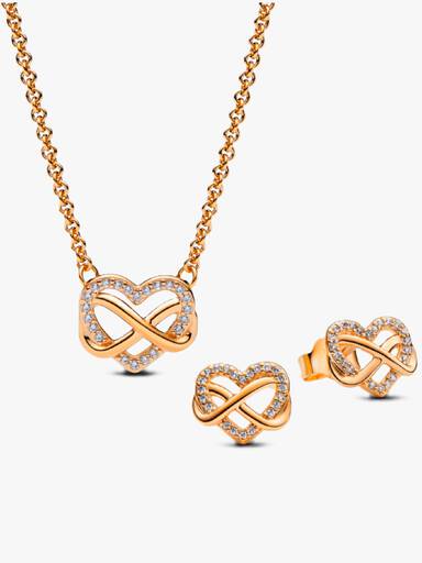 Gold Sparkling Infinity Heart Gift Set