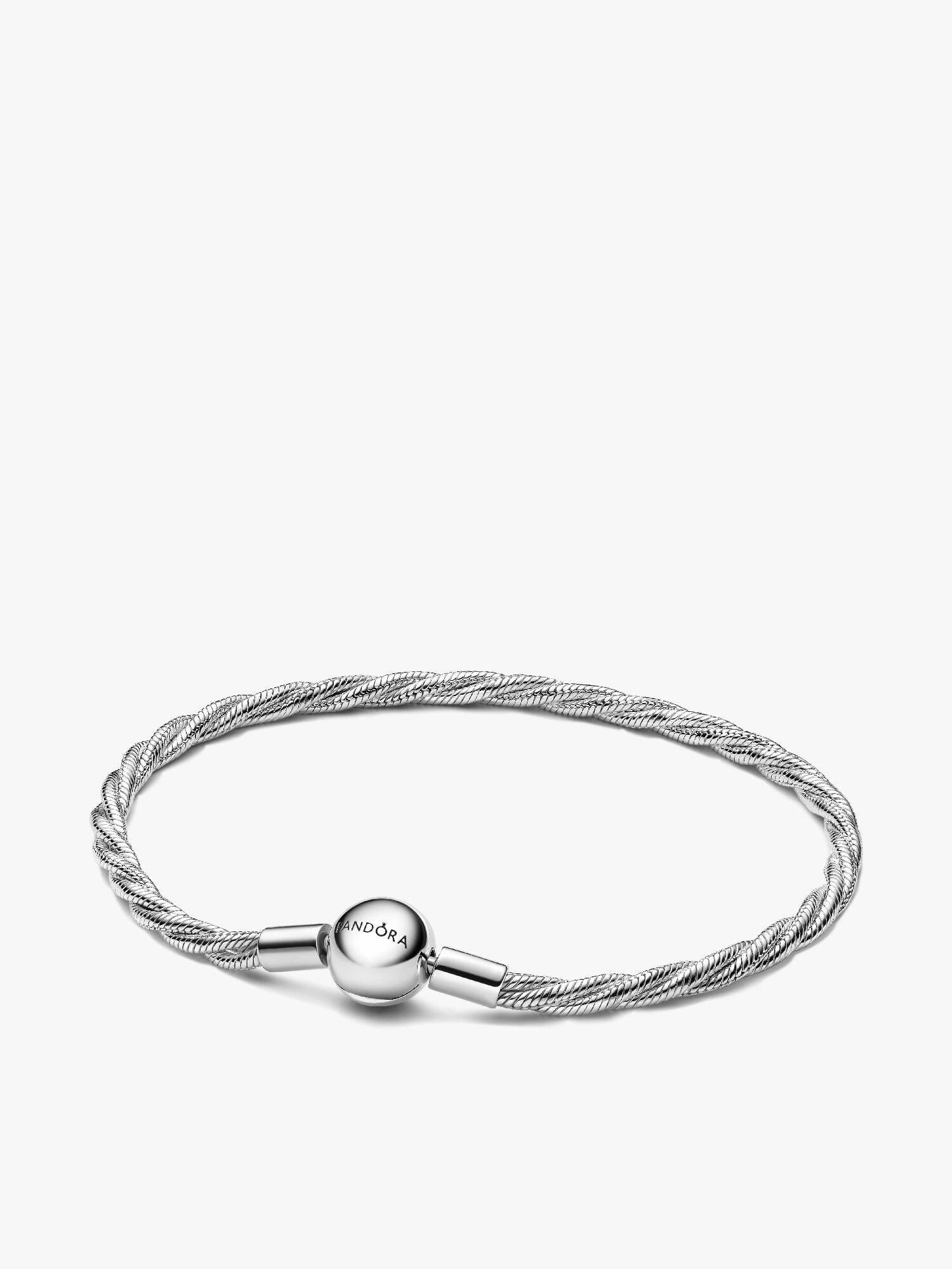 Round Pandora Clasp Twisted Snake Chain