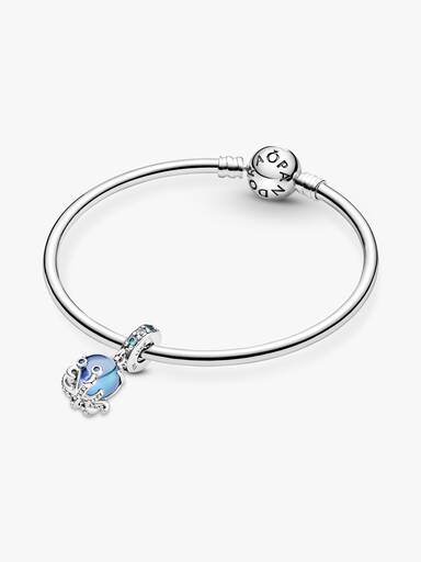 Murano Glass Cute Octopus Dangle Charm