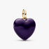 Purple Puffy Heart Dangle Charm Purple Puffy Heart Dangle Charm