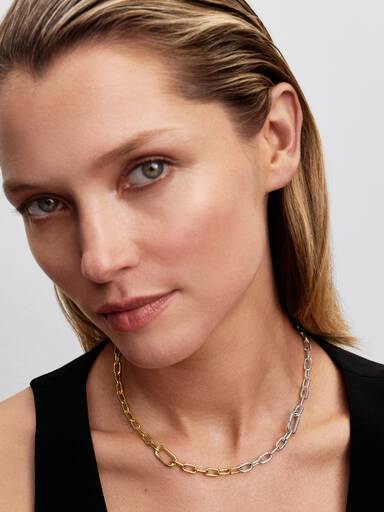 Two-tone Link Chain Necklace