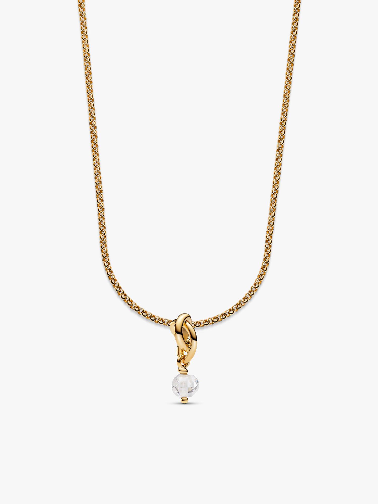14k Gold Plated April Birthstone Necklace Set