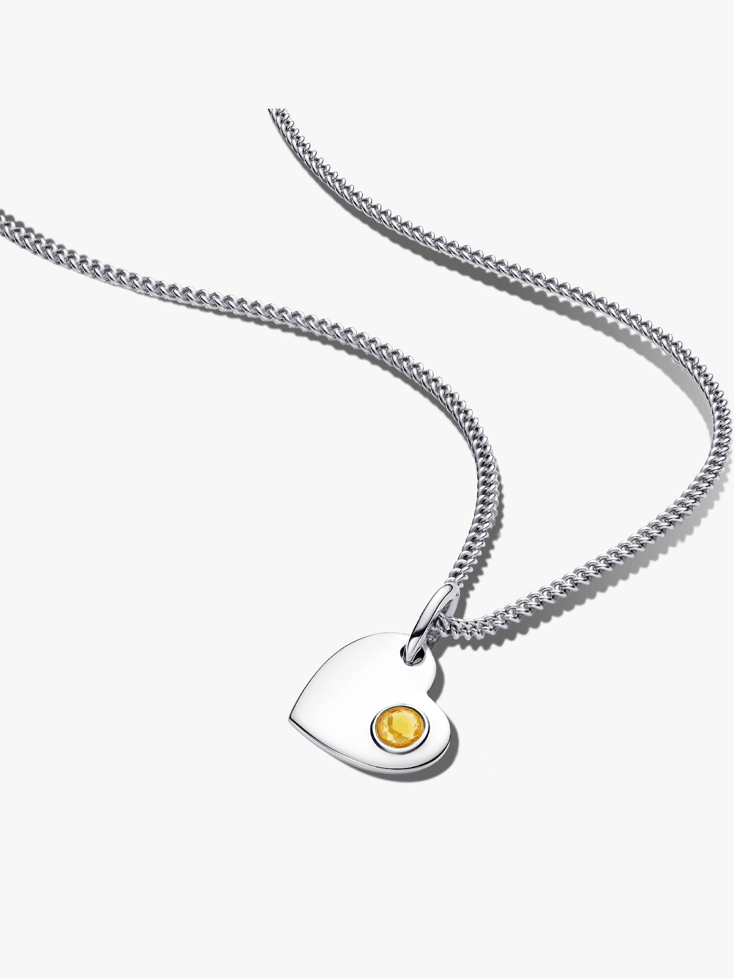 November Birthstone Heart Pendant Necklace