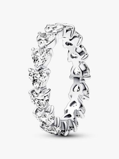 Row of Hearts Eternity Ring