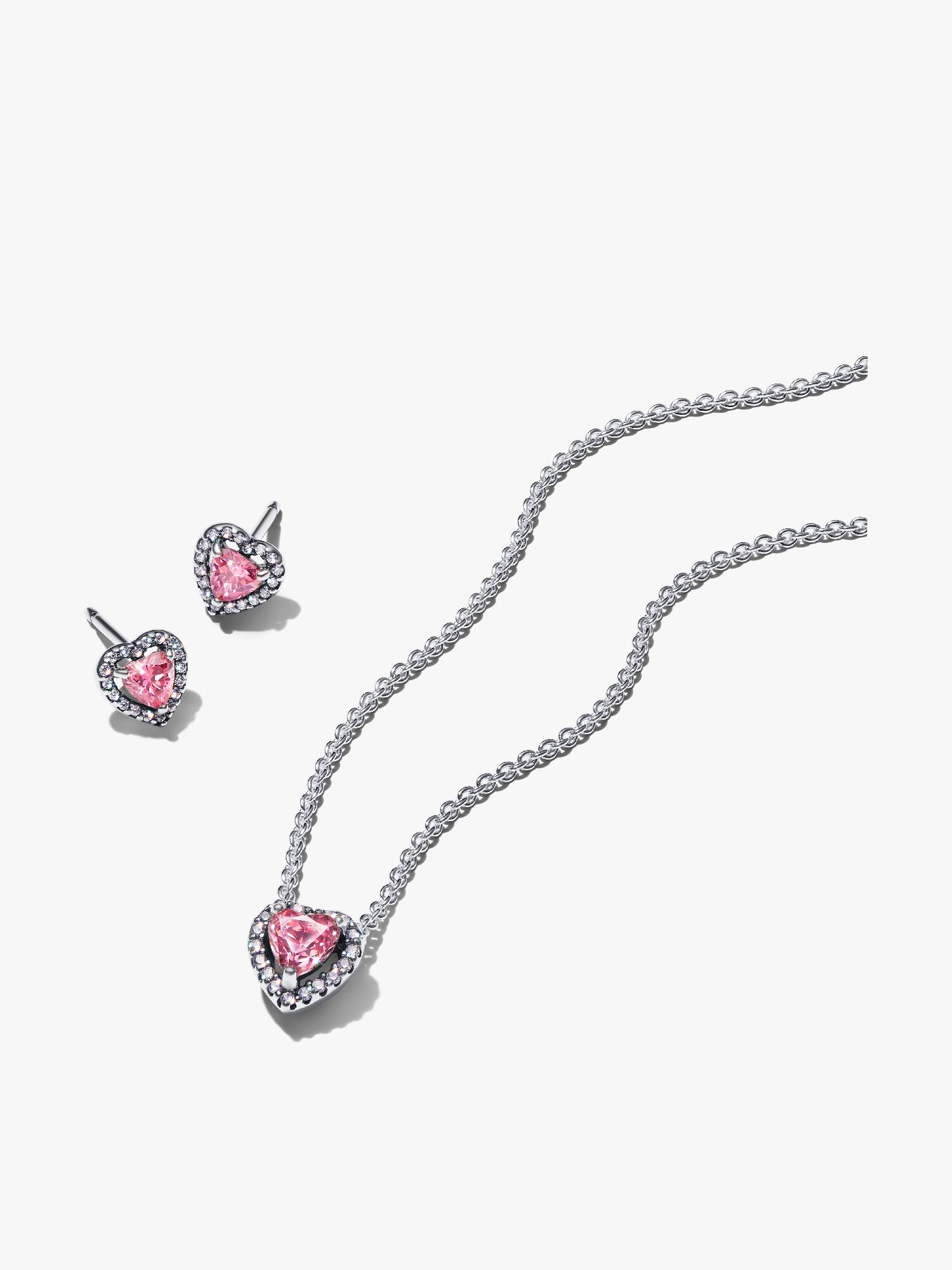 Pink Heart Jewellery Gift Set