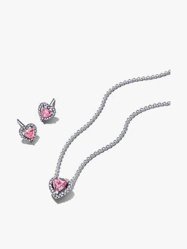 Pink Heart Jewellery Gift Set