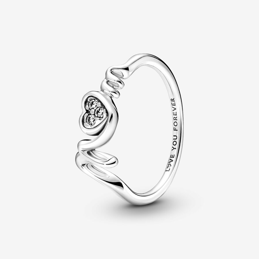 Mum Pavé Heart Ring image number 0