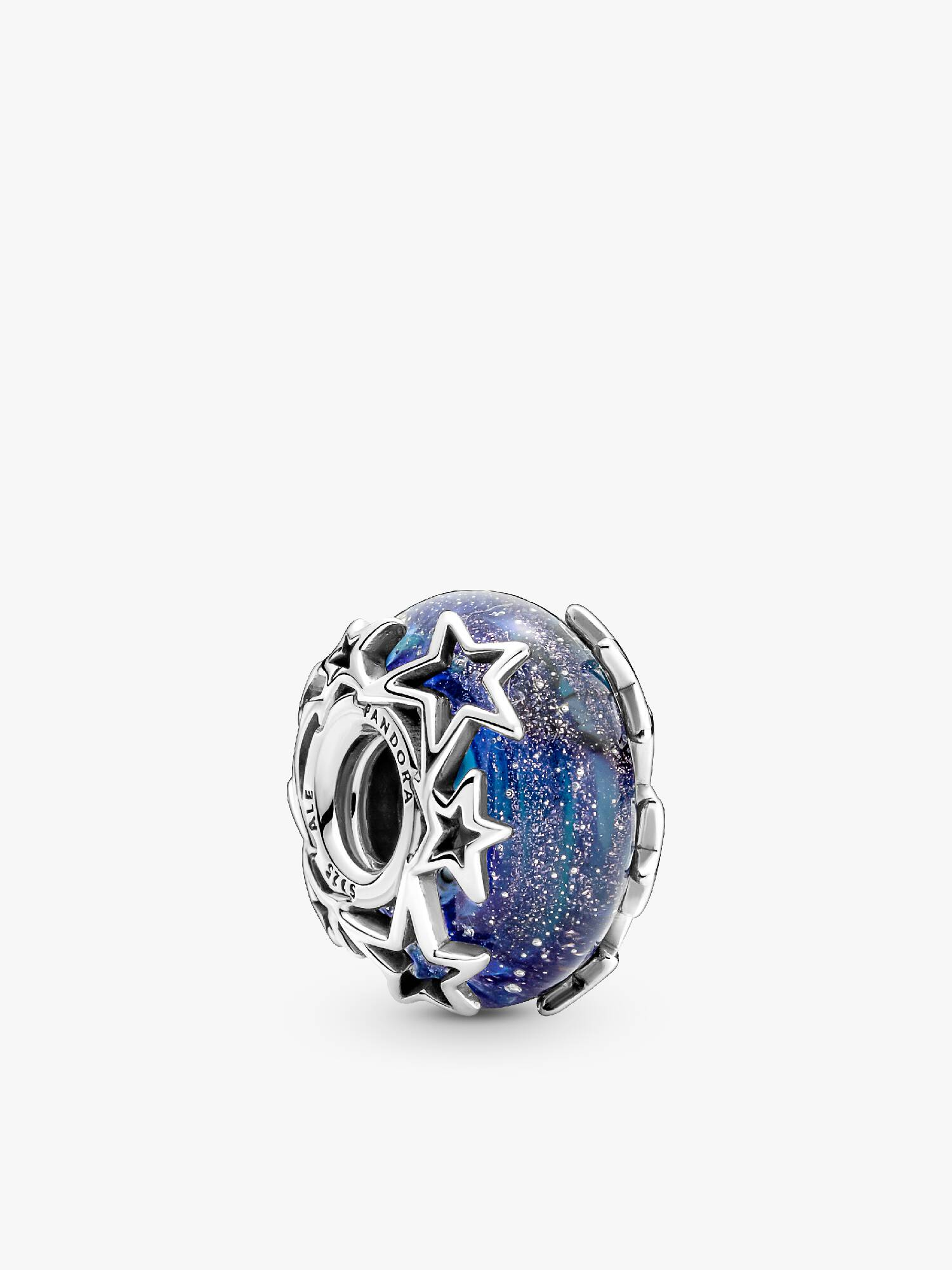 Galaxy Blue & Star Murano Charm