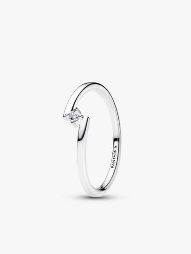 Silver Split Pavé Stackable Ring Set