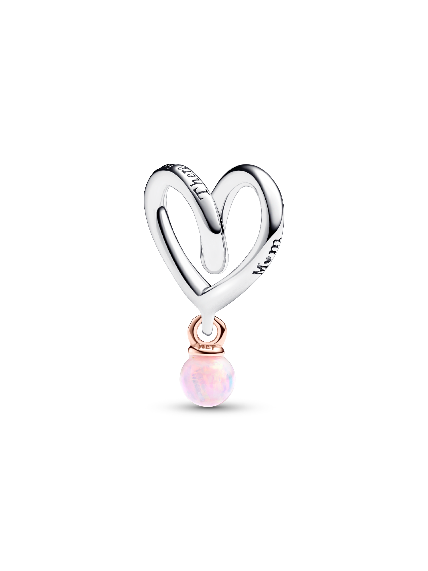 Mum Two-tone Wrapped Heart Charm | Pendant | Two-tone | Pandora IE