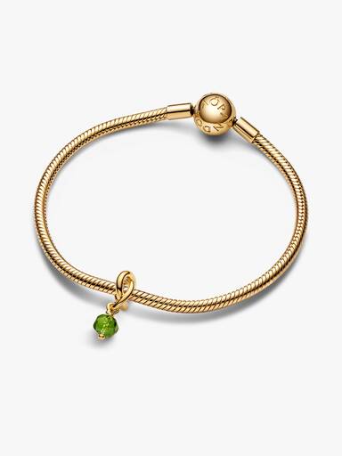 August Birthstone Eternity Circle Dangle Charm