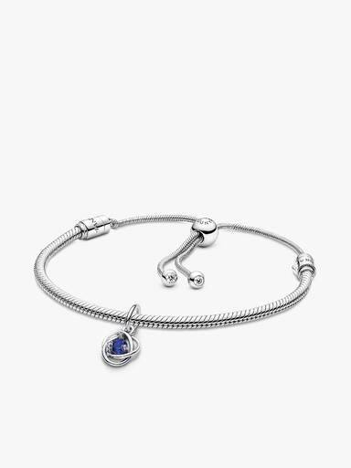 September Eternity Circle Dangle Charm Bracelet Set