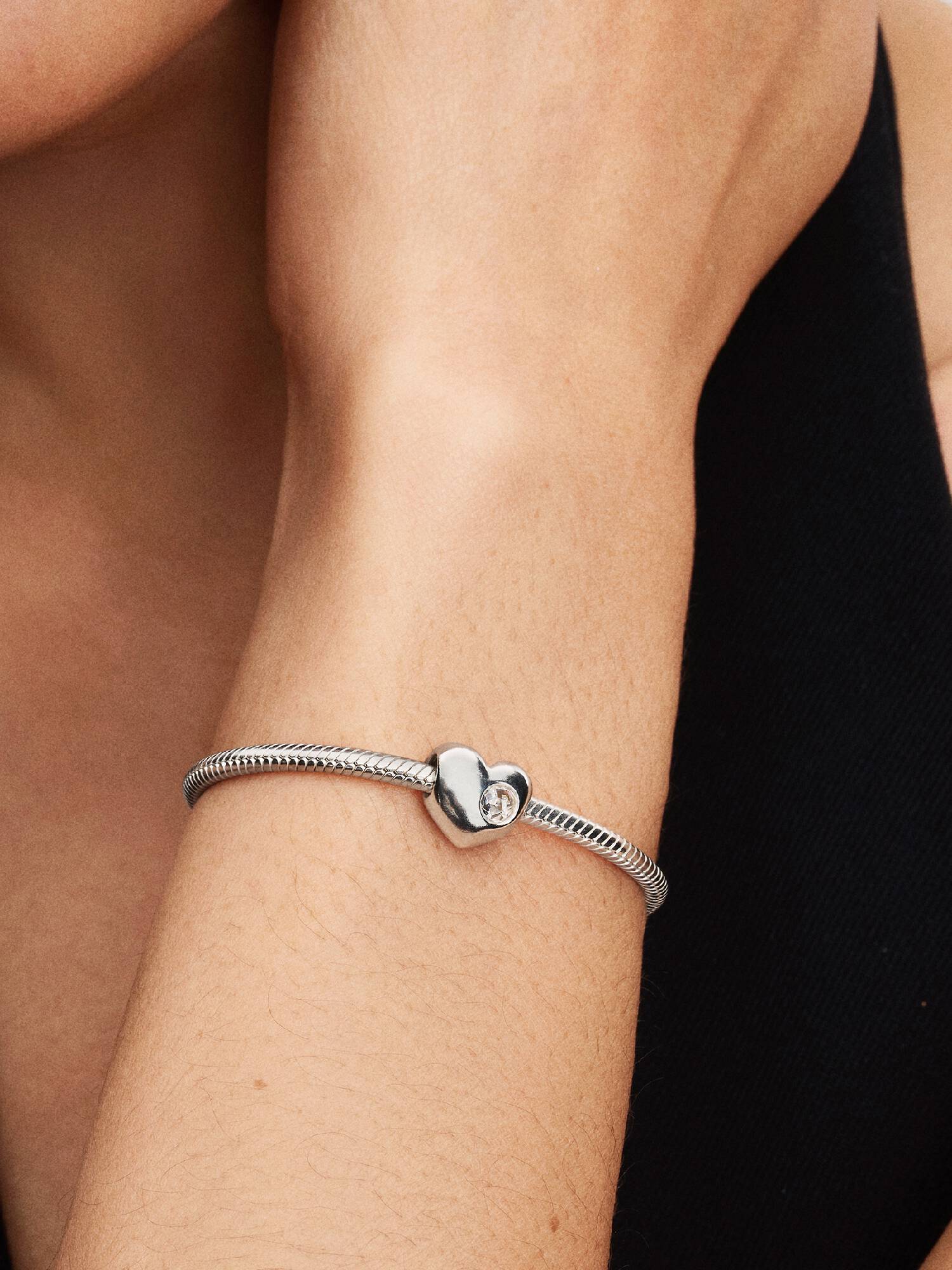 Engravable April Birthstone Heart Charm