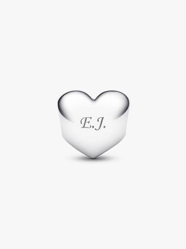 Engravable January Birthstone Heart Charm
