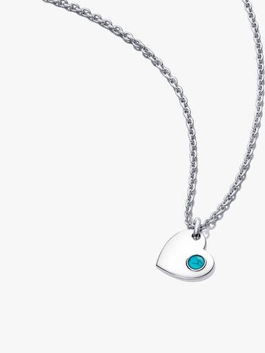 December Heart Pendant Necklace Set