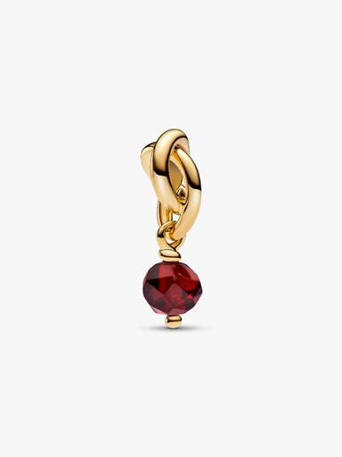 January Birthstone Eternity Circle Dangle Charm