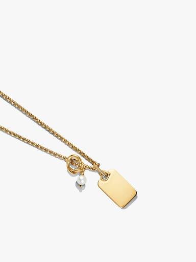 June Engravable Dangle Charm Necklace Set