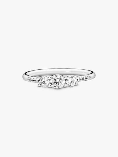 Clear Three-Stone Ring