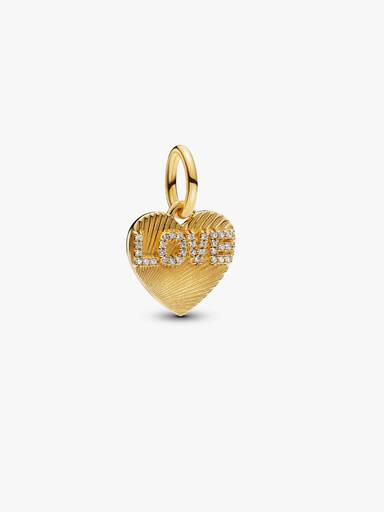 Engravable Love Heart Dangle Charm