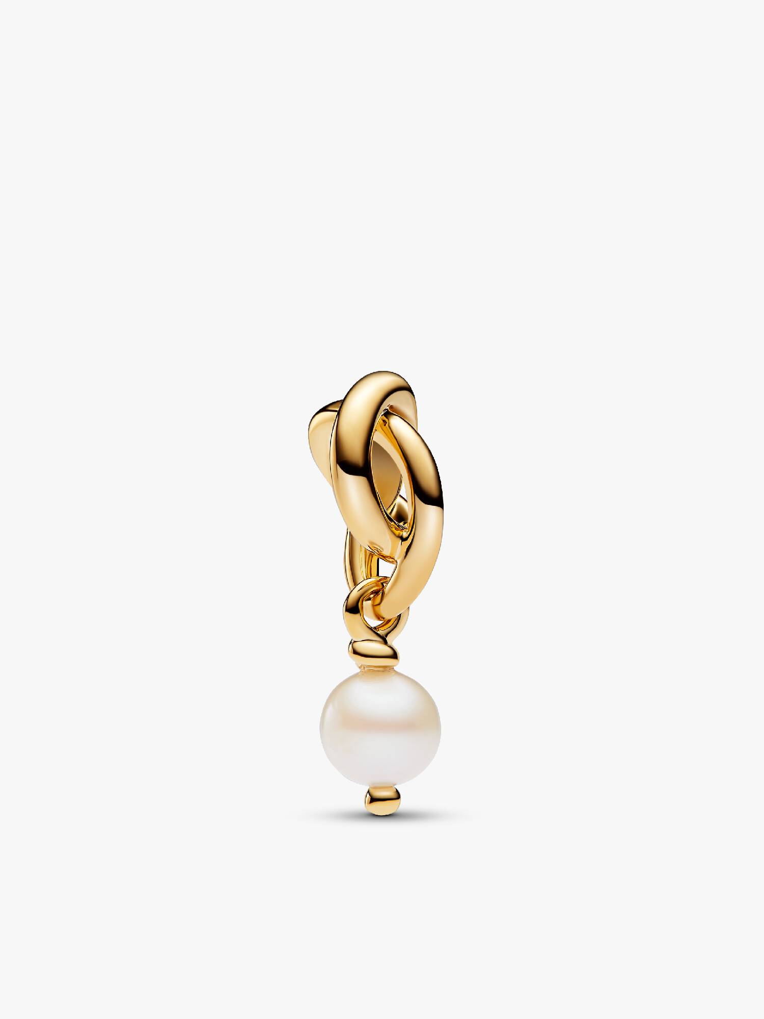 June Birthstone Pearl Eternity Circle Dangle Charm
