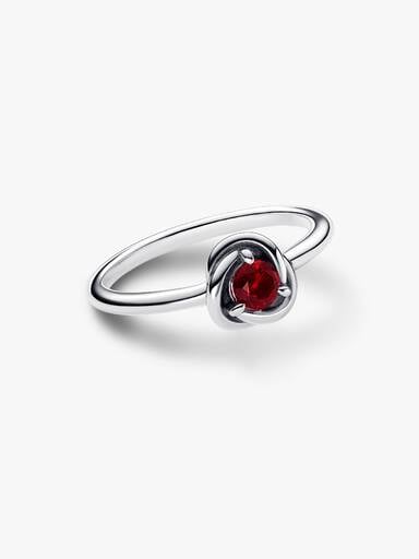 January Birthstone Eternity Circle Ring