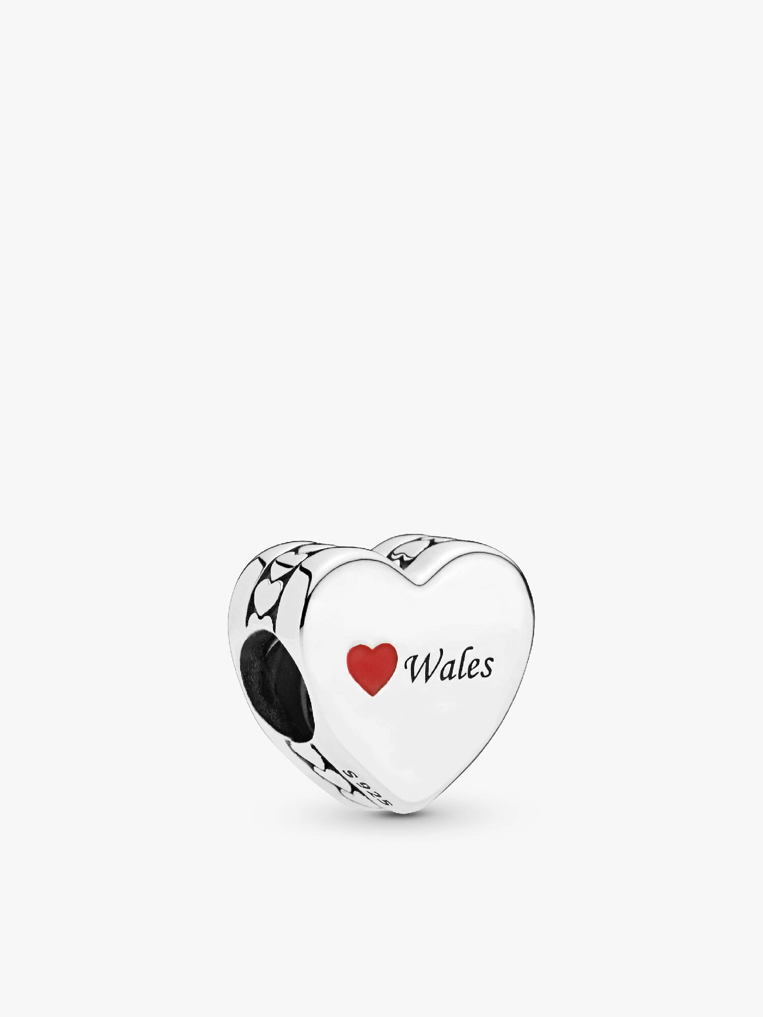 Wales silver charm with red enamel