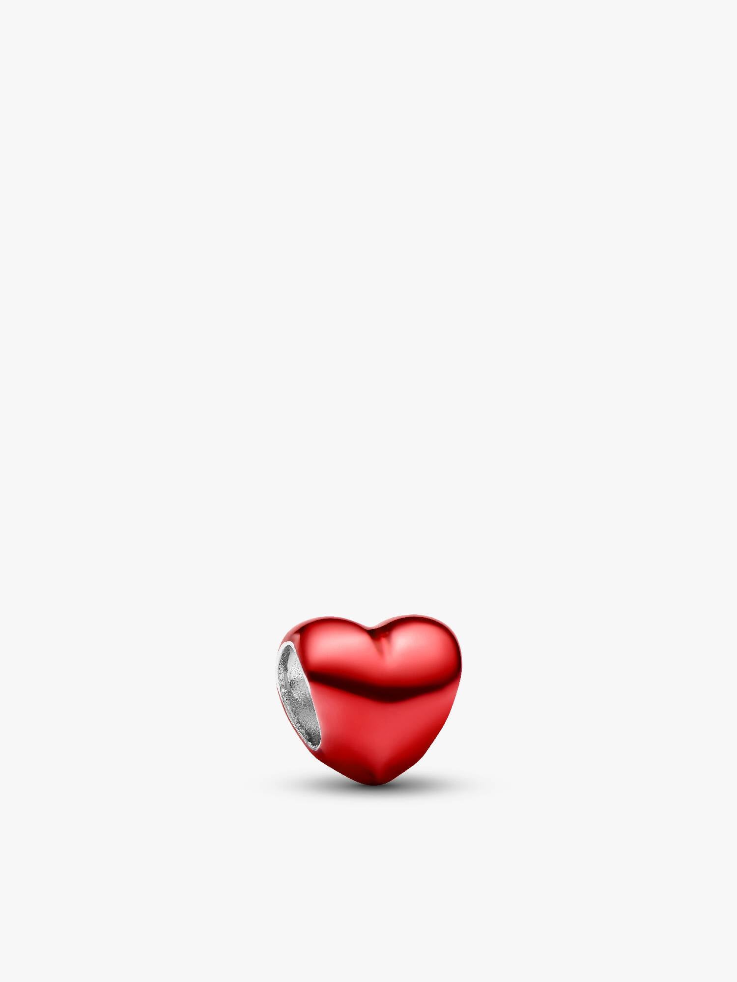 Metallic Red Heart Mini Charm