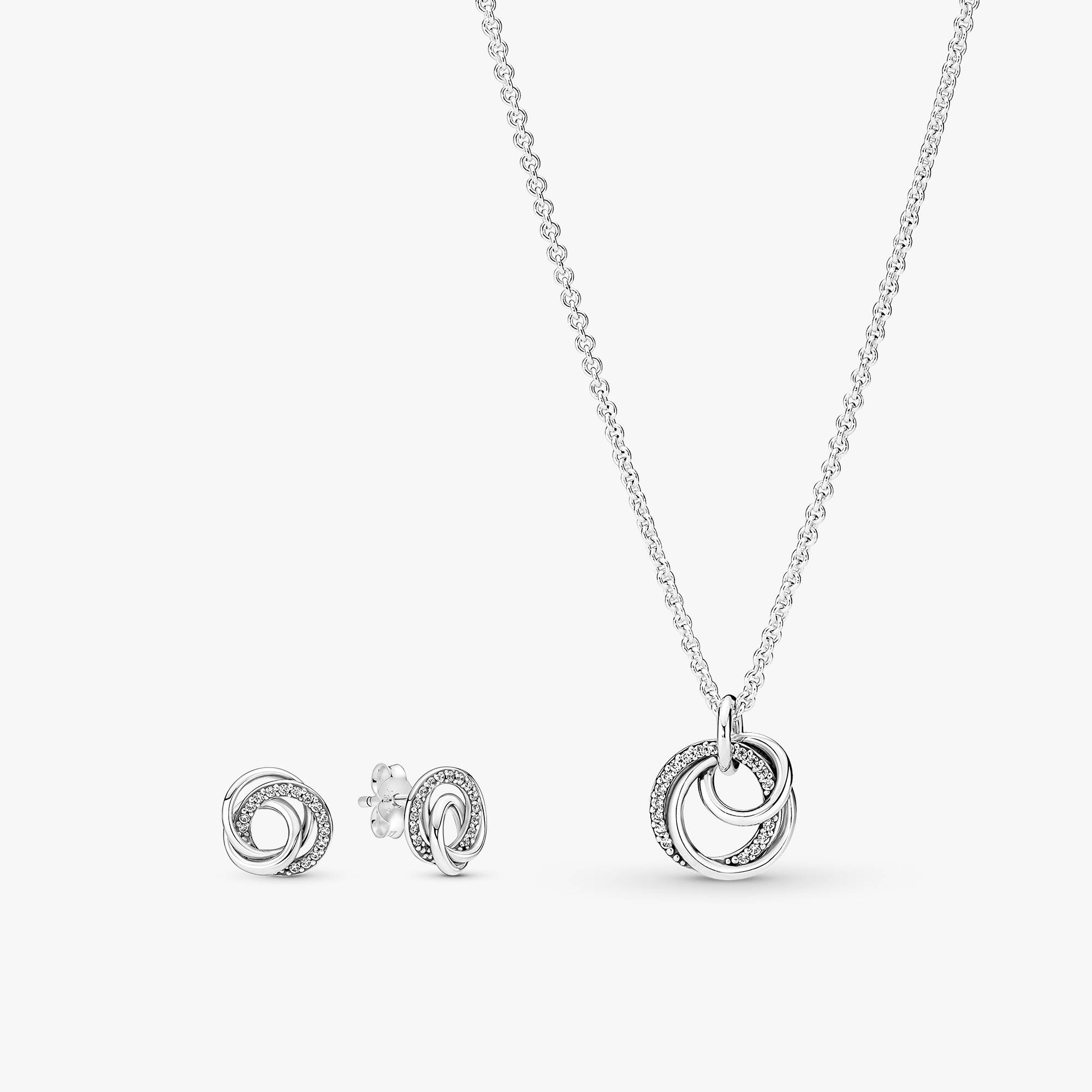 Family Always Encircled Necklace and Earrings Gift Set