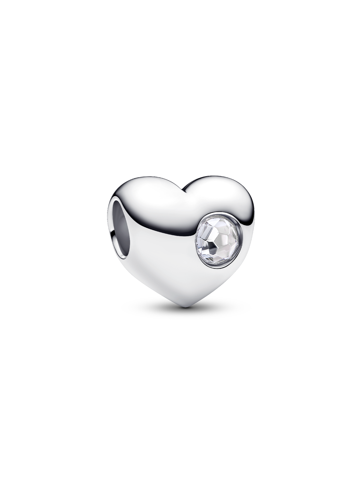 Engravable April Birthstone Heart Charm