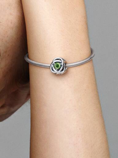 August Birthstone Eternity Circle Charm