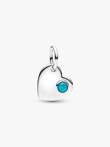 December Heart Dangle Charm