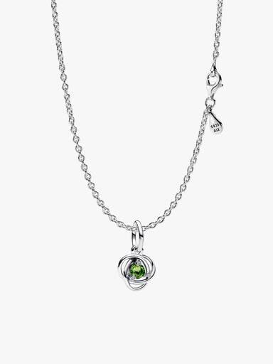 August Braided Birthstone Dangle Necklace Set