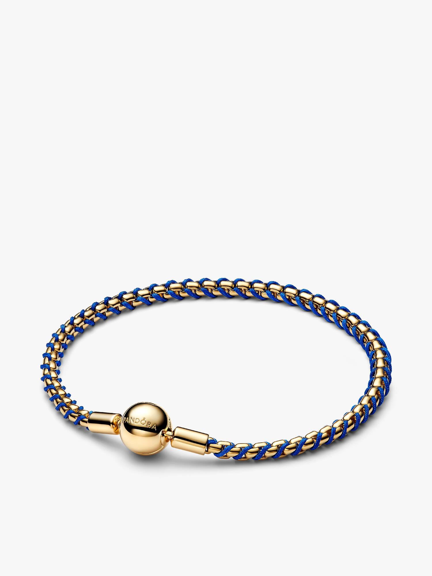 Blue Cord Box Chain Bracelet 