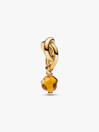 November Birthstone Eternity Circle Dangle Charm