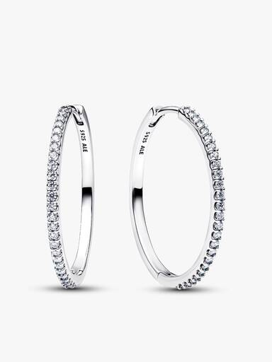 Sparkling Hoop Earrings Set