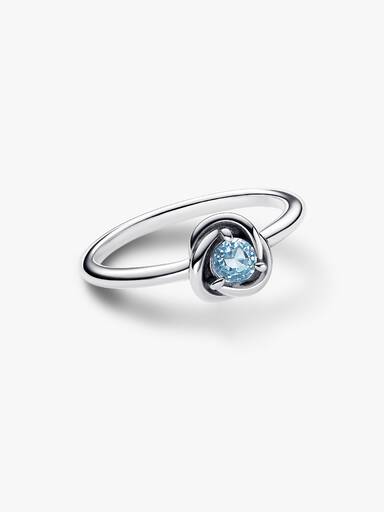 March Birthstone Eternity Circle Ring