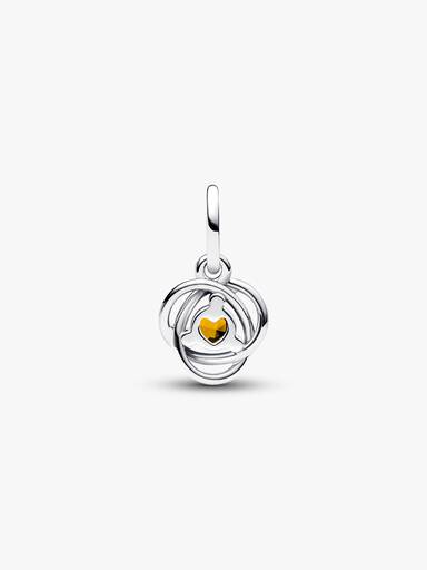 November Birthstone Eternity Circle Dangle Charm