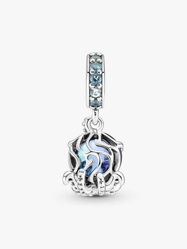 Murano Glass Cute Octopus Dangle Charm