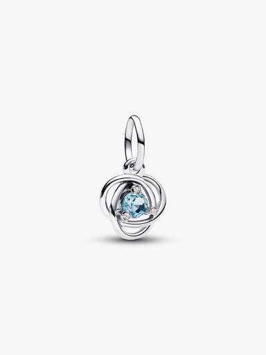 Sea Aqua Blue Eternity Circle Dangle Charm