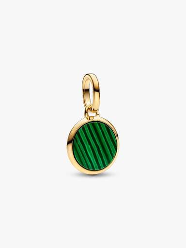 Green Engravable Mini Medallion Charm