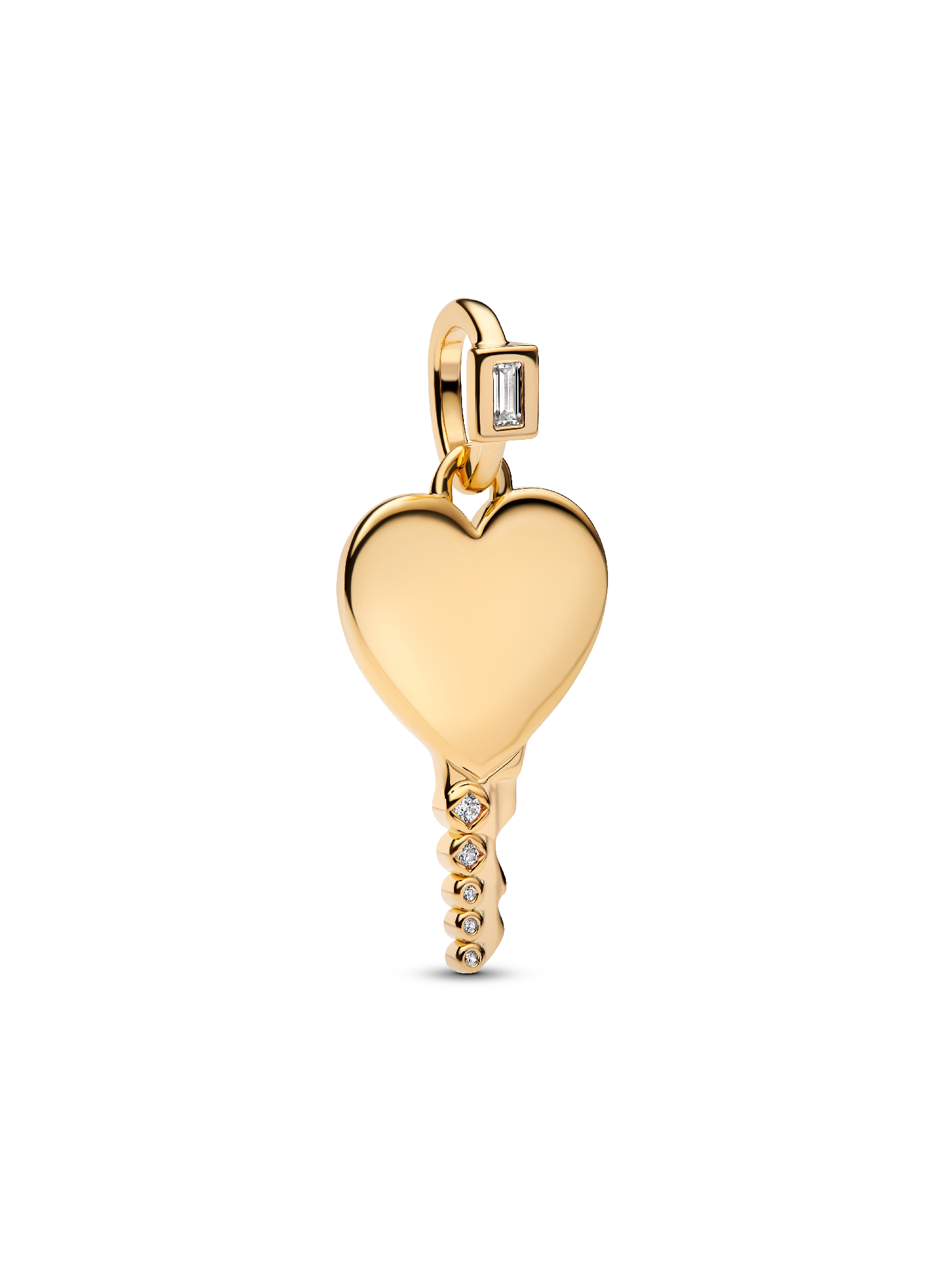 Engravable Heart Key Pendant