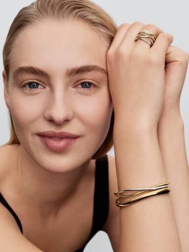 Two-Tone Entwined Band Ring